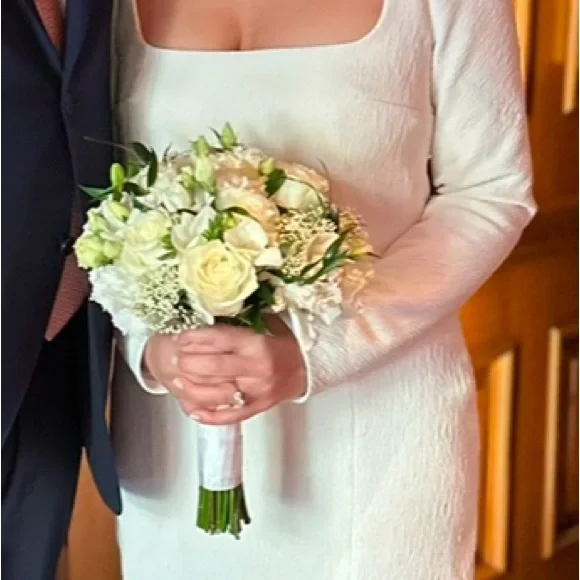 Emilia Wickstead BIRCH BRIDAL DRESS IN IVORY TEXTURED CLOQUE size 6 us altered - Picture 7 of 14